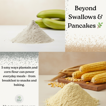 Easy food options to make with plantain flour beyond swallows and pancakes